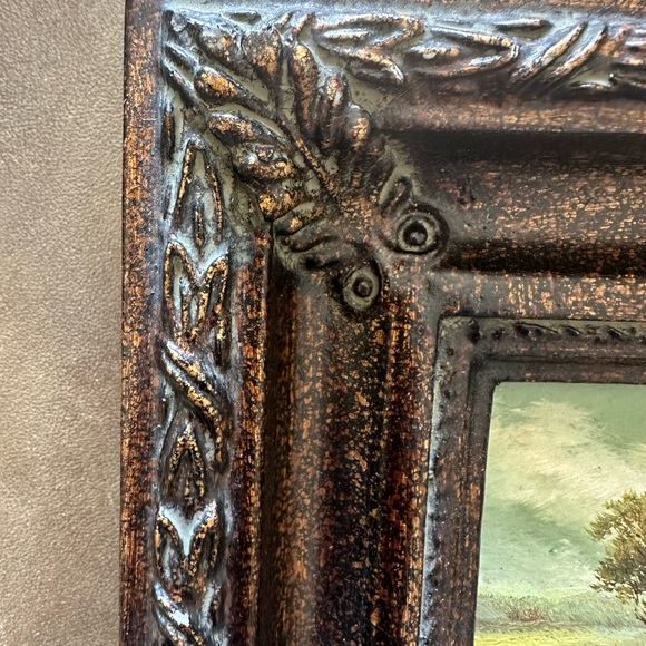 Rustic Framed Landscape Painting - Picture 2 of 3